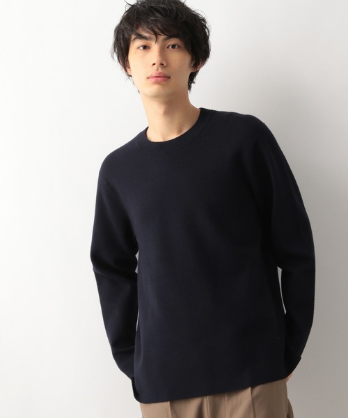GLOBAL WORK(グローバルワーク)の「ヤミツキニットクルーネック/952818(ニット/セーター・メンズ・チャコールグレー/ネイビー/イエロー/ブルー/オートミール/ホワイト×ネイビー/ベージュ系その他・SMALL/MEDIUM/LARGE/X-LARGE)」の8枚目の写真