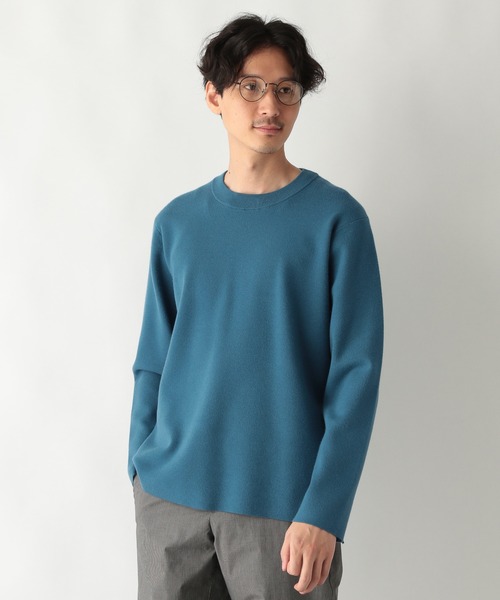 GLOBAL WORK(グローバルワーク)の「ヤミツキニットクルーネック/952818(ニット/セーター・メンズ・チャコールグレー/ネイビー/イエロー/ブルー/オートミール/ホワイト×ネイビー/ベージュ系その他・SMALL/MEDIUM/LARGE/X-LARGE)」の9枚目の写真