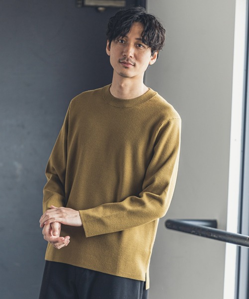 GLOBAL WORK(グローバルワーク)の「ヤミツキニットクルーネック/952818(ニット/セーター・メンズ・チャコールグレー/ネイビー/イエロー/ブルー/オートミール/ホワイト×ネイビー/ベージュ系その他・SMALL/MEDIUM/LARGE/X-LARGE)」の17枚目の写真