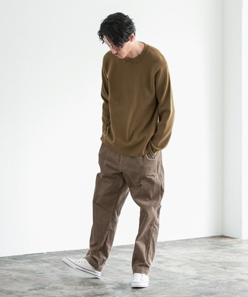 GLOBAL WORK(グローバルワーク)の「ヤミツキニットクルーネック/952818(ニット/セーター・メンズ・チャコールグレー/ネイビー/イエロー/ブルー/オートミール/ホワイト×ネイビー/ベージュ系その他・SMALL/MEDIUM/LARGE/X-LARGE)」の16枚目の写真