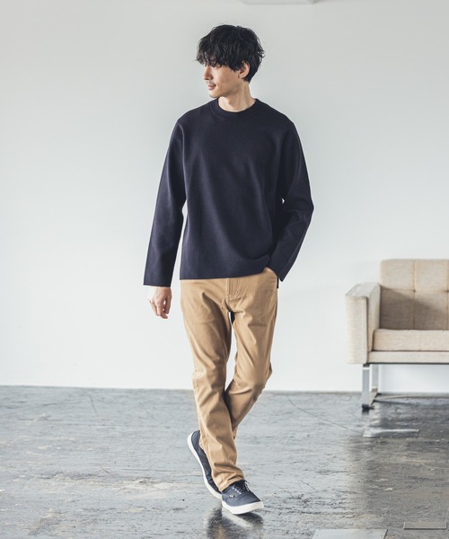 GLOBAL WORK(グローバルワーク)の「ヤミツキニットクルーネック/952818(ニット/セーター・メンズ・チャコールグレー/ネイビー/イエロー/ブルー/オートミール/ホワイト×ネイビー/ベージュ系その他・SMALL/MEDIUM/LARGE/X-LARGE)」の22枚目の写真