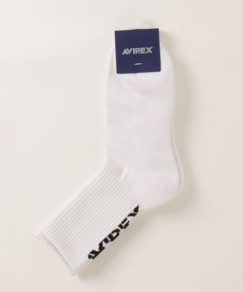 AVIREX（アヴィレックス）の「NYC リブ ソックス / NYC RIB SOCKS / アヴィレックス / AVIREX（ソックス/靴下・メンズ・オレンジ/ブラック/ホワイト・FREE）」の2枚目の写真