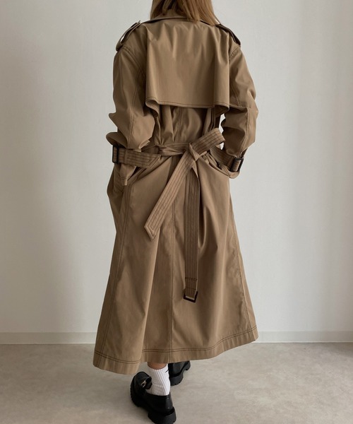 Avvenente（アベネンテ）の「【Avvenente】ビッグカラートレンチコート（トレンチコート・レディース・ライトグレー/ベージュ・FREE）」の5枚目の写真