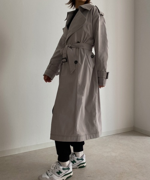 Avvenente（アベネンテ）の「【Avvenente】ビッグカラートレンチコート（トレンチコート・レディース・ライトグレー/ベージュ・FREE）」の8枚目の写真