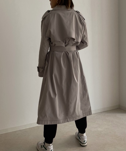 Avvenente（アベネンテ）の「【Avvenente】ビッグカラートレンチコート（トレンチコート・レディース・ライトグレー/ベージュ・FREE）」の10枚目の写真