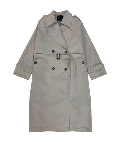 Avvenente（アベネンテ）の「【Avvenente】ビッグカラートレンチコート（トレンチコート・レディース・ライトグレー/ベージュ・FREE）」の13枚目の写真