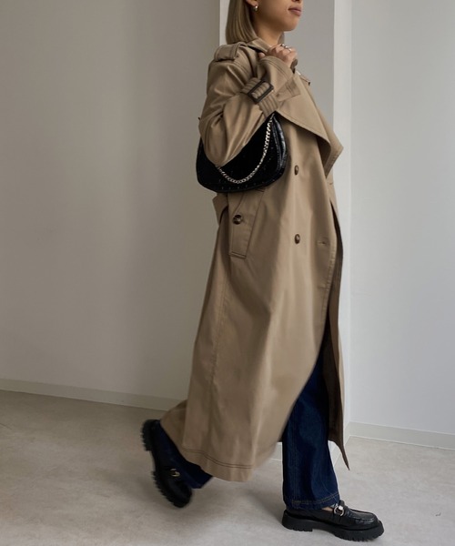 Avvenente（アベネンテ）の「【Avvenente】ビッグカラートレンチコート（トレンチコート・レディース・ライトグレー/ベージュ・FREE）」の22枚目の写真