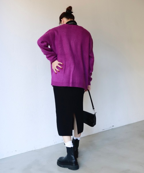 SHAGGIE（シャギー）の「バックスリットリブタイトペンシルスカート（スカート・レディース・ブラック/ブラウン/ブルー/グリーン・FREE）」の15枚目の写真