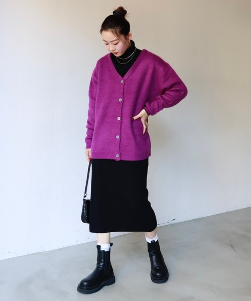 SHAGGIE（シャギー）の「バックスリットリブタイトペンシルスカート（スカート・レディース・ブラック/ブラウン/ブルー/グリーン・FREE）」の21枚目の写真