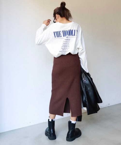 SHAGGIE（シャギー）の「バックスリットリブタイトペンシルスカート（スカート・レディース・ブラック/ブラウン/ブルー/グリーン・FREE）」の12枚目の写真