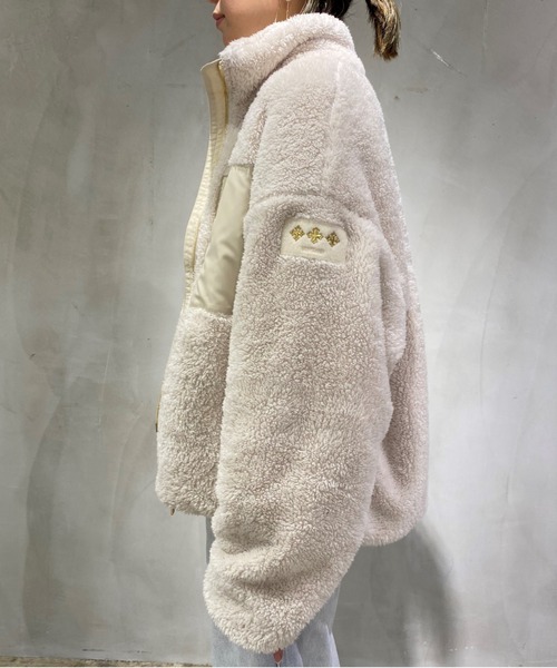 B'2nd（ビーセカンド）の「TATRAS(タトラス) ボアスタンド/LTAT21A4873-L（ブルゾン・レディース・ブラック/ベージュ・1/2/3）」の3枚目の写真