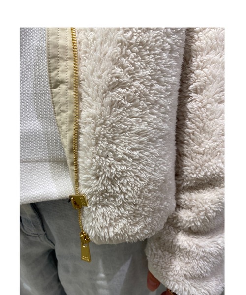 B'2nd（ビーセカンド）の「TATRAS(タトラス) ボアスタンド/LTAT21A4873-L（ブルゾン・レディース・ブラック/ベージュ・1/2/3）」の7枚目の写真