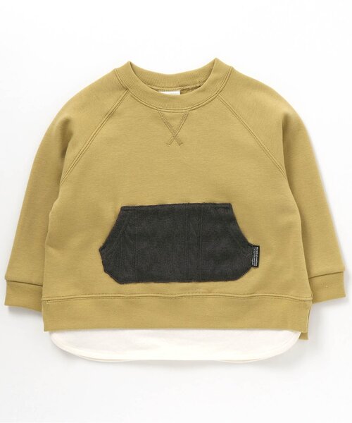 BREEZE（ブリーズ）の「ニットポケットトレーナー_裏シャギー（スウェット・キッズ・パープル/オレンジ/ブラック/グリーン/イエロー/ベージュ・110/100/80/90/120/130/140）」の5枚目の写真