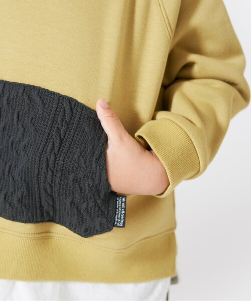 BREEZE（ブリーズ）の「ニットポケットトレーナー_裏シャギー（スウェット・キッズ・パープル/オレンジ/ブラック/グリーン/イエロー/ベージュ・110/100/80/90/120/130/140）」の17枚目の写真