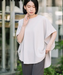 Munich | ダブルフェイスブークレー　タックショルダートップス【セットアップ可】(Tシャツ/カットソー)