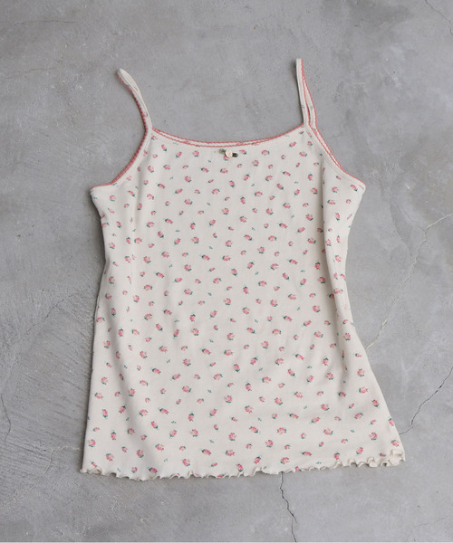 CHILD WOMAN（チャイルドウーマン）の「☆フライス小花プリント キャミソール（キャミソール・レディース・アイボリー/サックスブルー/ブルー・FREE）」の2枚目の写真