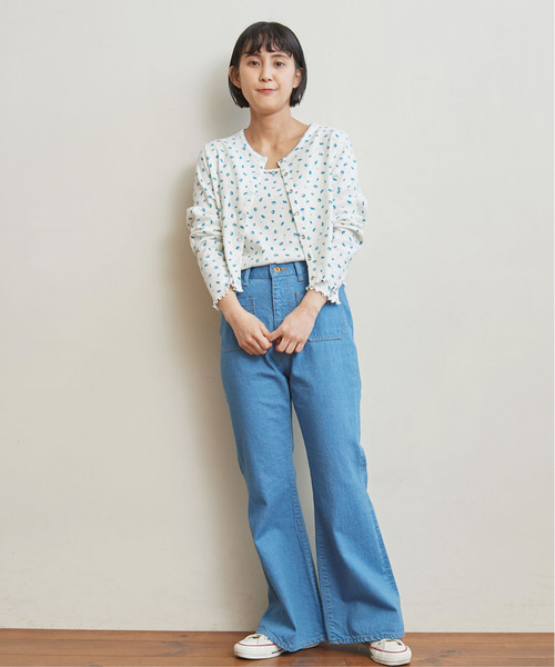 CHILD WOMAN（チャイルドウーマン）の「☆フライス小花プリント キャミソール（キャミソール・レディース・アイボリー/サックスブルー/ブルー・FREE）」の10枚目の写真