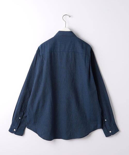 green label relaxing（グリーンレーベルリラクシング）の「ウール ブレンド ビエラ レギュラーカラー シャツ（シャツ/ブラウス・メンズ・ネイビー/グレー/モカ・S/M/L）」の12枚目の写真