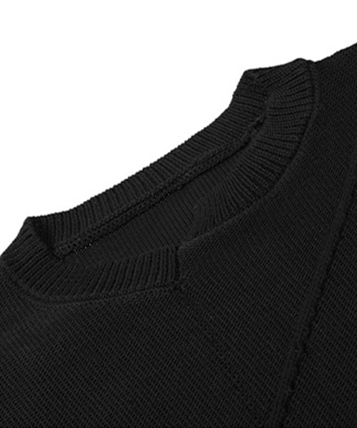 HARSH AND CRUEL(ハーシュアンドクルーエル)の「【Harsh and Cruel】Irregular Design Black Sweater HC21AW05(ニット/セーター・メンズ・ブラック・M/XL/L)」の13枚目の写真
