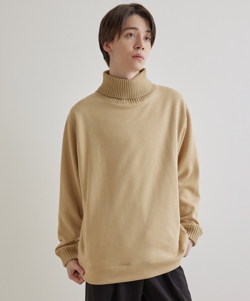 JUNRED（ジュンレッド）の「裏起毛タートルネックプルオーバー（スウェット・メンズ・グレー/ベージュ/ブラック・M/L/LL）」の10枚目の写真