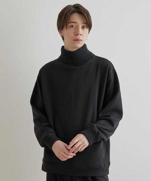 JUNRED（ジュンレッド）の「裏起毛タートルネックプルオーバー（スウェット・メンズ・グレー/ベージュ/ブラック・M/L/LL）」の11枚目の写真