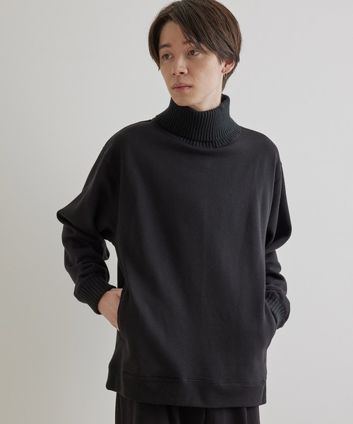 JUNRED（ジュンレッド）の「裏起毛タートルネックプルオーバー（スウェット・メンズ・グレー/ベージュ/ブラック・M/L/LL）」の12枚目の写真