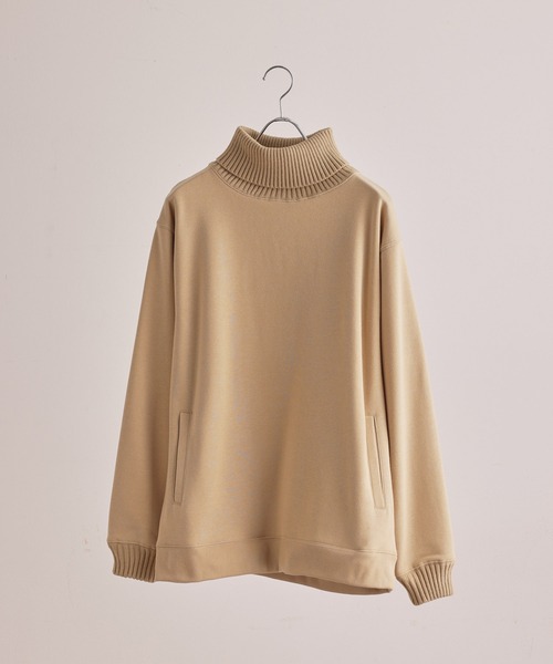 JUNRED（ジュンレッド）の「裏起毛タートルネックプルオーバー（スウェット・メンズ・グレー/ベージュ/ブラック・M/L/LL）」の6枚目の写真