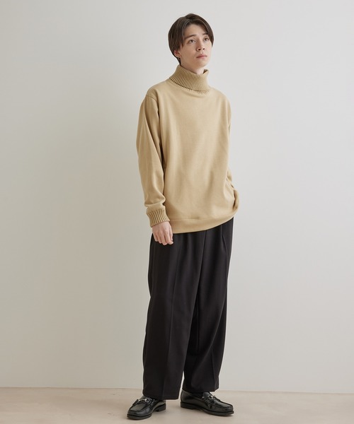 JUNRED（ジュンレッド）の「裏起毛タートルネックプルオーバー（スウェット・メンズ・グレー/ベージュ/ブラック・M/L/LL）」の15枚目の写真