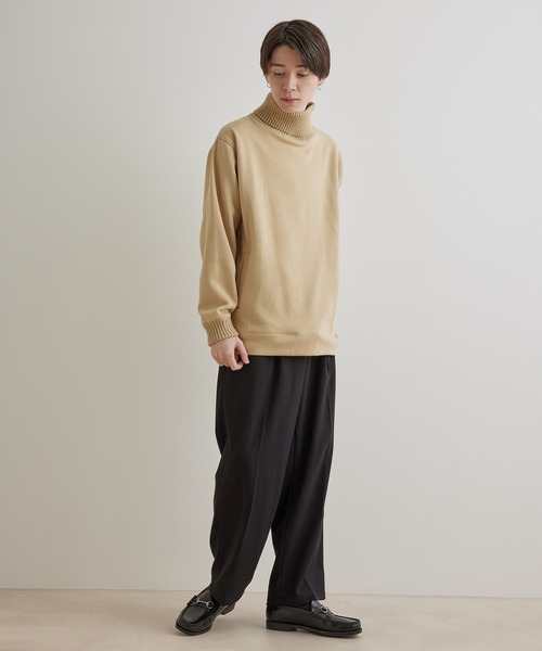 JUNRED（ジュンレッド）の「裏起毛タートルネックプルオーバー（スウェット・メンズ・グレー/ベージュ/ブラック・M/L/LL）」の16枚目の写真