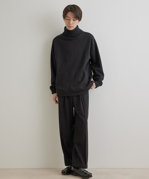 JUNRED（ジュンレッド）の「裏起毛タートルネックプルオーバー（スウェット・メンズ・グレー/ベージュ/ブラック・M/L/LL）」の18枚目の写真