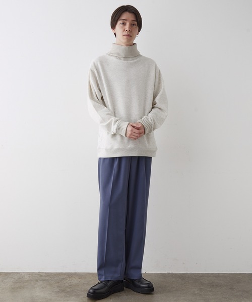 JUNRED（ジュンレッド）の「裏起毛タートルネックプルオーバー（スウェット・メンズ・グレー/ベージュ/ブラック・M/L/LL）」の19枚目の写真