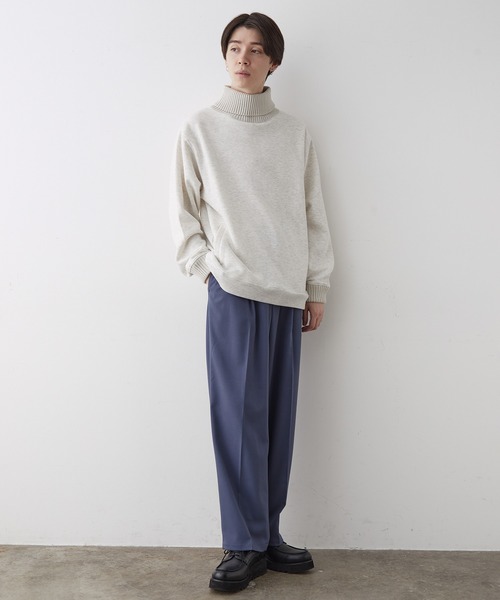 JUNRED（ジュンレッド）の「裏起毛タートルネックプルオーバー（スウェット・メンズ・グレー/ベージュ/ブラック・M/L/LL）」の20枚目の写真