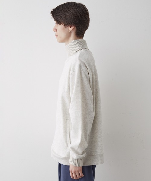 JUNRED（ジュンレッド）の「裏起毛タートルネックプルオーバー（スウェット・メンズ・グレー/ベージュ/ブラック・M/L/LL）」の22枚目の写真