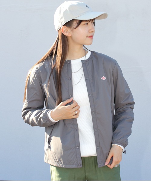 DANTON（ダントン）の「DANTON/ダントン　インサレーションジャケット　INSULATION JACKET（ウィメンズ）DT-A0110 SBT（ノーカラージャケット・レディース・オフホワイト/ブラック/ネイビー/ライトベージュ/グレー/アイボリー・S/M）」の14枚目の写真