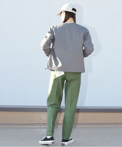 DANTON（ダントン）の「DANTON/ダントン　インサレーションジャケット　INSULATION JACKET（ウィメンズ）DT-A0110 SBT（ノーカラージャケット・レディース・オフホワイト/ブラック/ネイビー/ライトベージュ/グレー/アイボリー・S/M）」の15枚目の写真