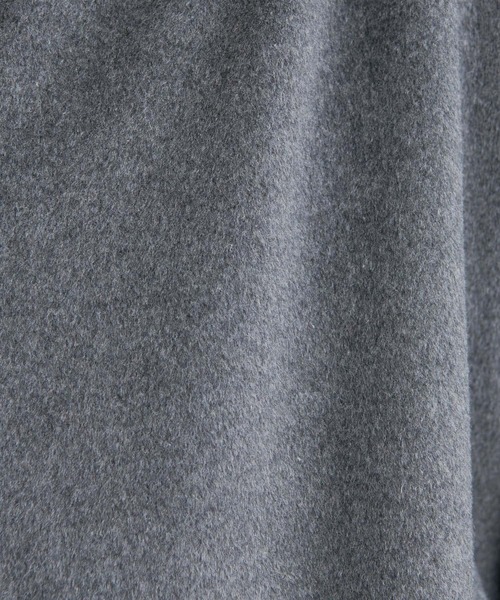 PUAL CE CIN(ピュアルセシン)の「ウール混ボトルネックコート(ノーカラーコート・レディース・ネイビー/グレー・FREE)」の18枚目の写真