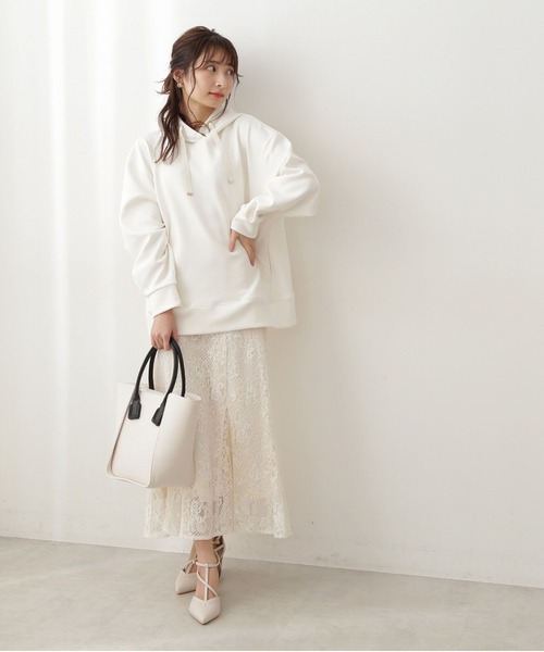 PROPORTION BODY DRESSING(プロポーションボディドレッシング)の「ビッグシルエットバックジップパーカー / 1212160101(Tシャツ/カットソー・レディース・ピンク/ライトグリーン/ホワイト系その他/イエロー系その他・FREE)」の5枚目の写真