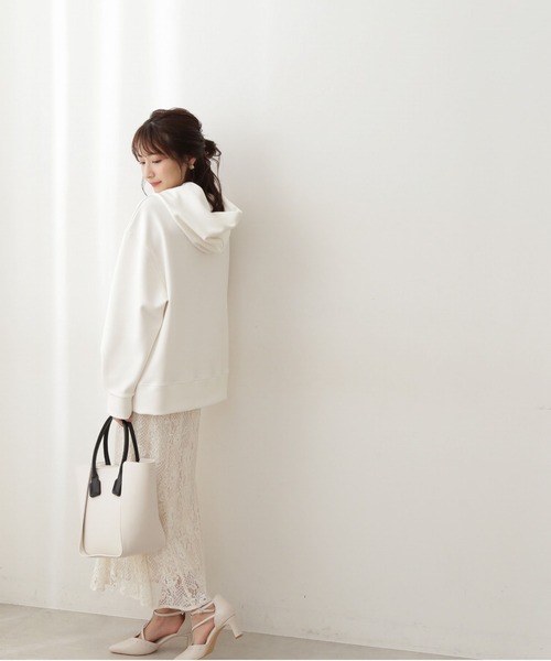 PROPORTION BODY DRESSING(プロポーションボディドレッシング)の「ビッグシルエットバックジップパーカー / 1212160101(Tシャツ/カットソー・レディース・ピンク/ライトグリーン/ホワイト系その他/イエロー系その他・FREE)」の6枚目の写真