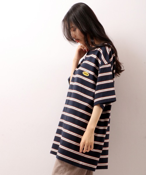 VISION STREET WEAR(ヴィジョンストリートウェア)の「VISION STREET WEAR USAコットンボーダーTee(Tシャツ/カットソー・メンズ・オフホワイト/ネイビー/チャコールグレー・M/L/LL)」の7枚目の写真
