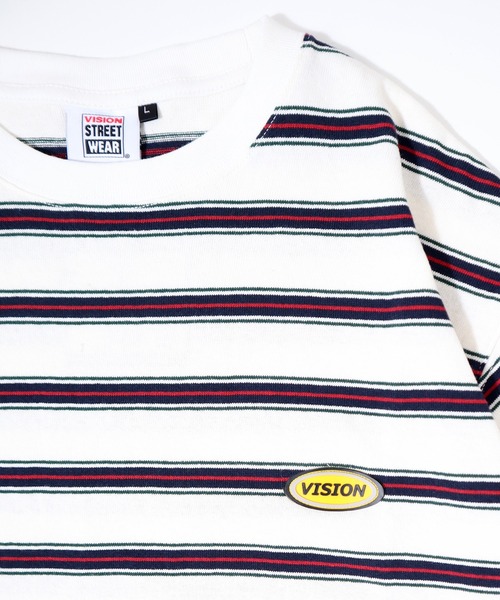 VISION STREET WEAR(ヴィジョンストリートウェア)の「VISION STREET WEAR USAコットンボーダーTee(Tシャツ/カットソー・メンズ・オフホワイト/ネイビー/チャコールグレー・M/L/LL)」の11枚目の写真