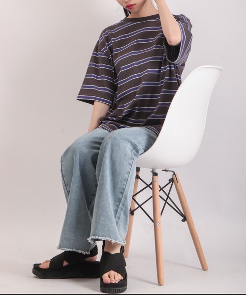 VISION STREET WEAR(ヴィジョンストリートウェア)の「VISION STREET WEAR USAコットンボーダーTee(Tシャツ/カットソー・メンズ・オフホワイト/ネイビー/チャコールグレー・M/L/LL)」の19枚目の写真