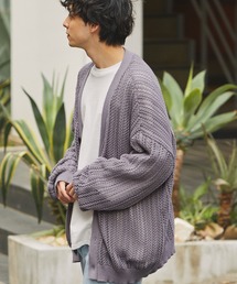 MONO-MART | メッシュ編みボリュームニットルーズカーディガン(カーディガン/ボレロ)