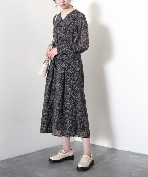 archives（アルシーヴ）の「ビッグカラーワンピース（ワンピース