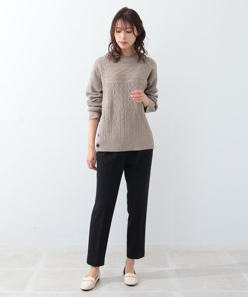 DRESKIP(ドレスキップ)の「◆洗える裏起毛テーパードパンツ(その他パンツ・レディース・ブラック/ダークグリーン/サンドベージュ/ピンク系・02/03)」の15枚目の写真