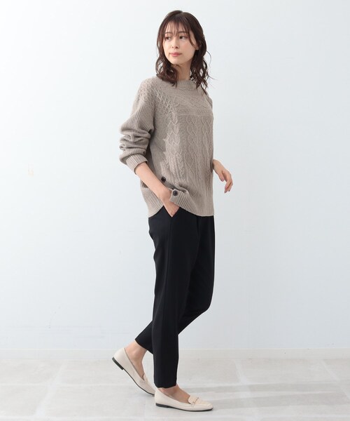 DRESKIP(ドレスキップ)の「◆洗える裏起毛テーパードパンツ(その他パンツ・レディース・ブラック/ダークグリーン/サンドベージュ/ピンク系・02/03)」の16枚目の写真