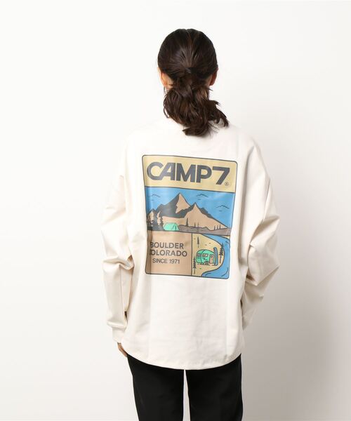 CAMP7（キャンプセブン）の「【CAMP7】イラストプリントロンＴ（Tシャツ/カットソー・レディース・ダークグレー/オフホワイト/イエロー・M/L）」の5枚目の写真