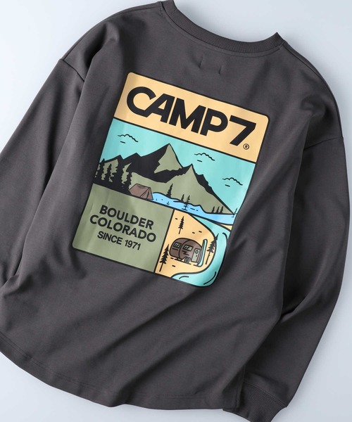 CAMP7（キャンプセブン）の「【CAMP7】イラストプリントロンＴ（Tシャツ/カットソー・レディース・ダークグレー/オフホワイト/イエロー・M/L）」の17枚目の写真