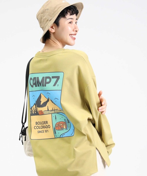 CAMP7（キャンプセブン）の「【CAMP7】イラストプリントロンＴ（Tシャツ/カットソー・レディース・ダークグレー/オフホワイト/イエロー・M/L）」の15枚目の写真