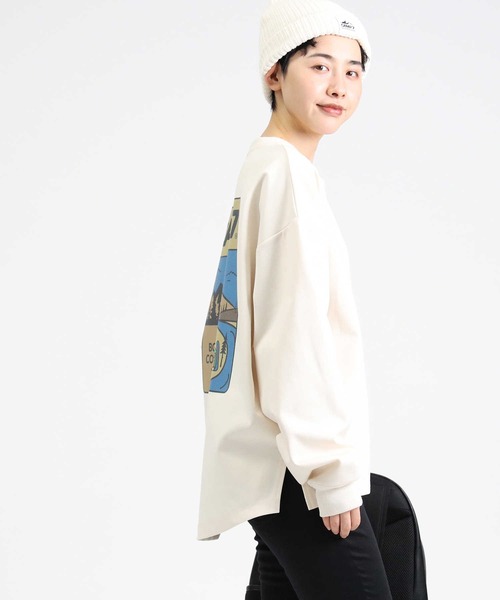 CAMP7（キャンプセブン）の「【CAMP7】イラストプリントロンＴ（Tシャツ/カットソー・レディース・ダークグレー/オフホワイト/イエロー・M/L）」の10枚目の写真