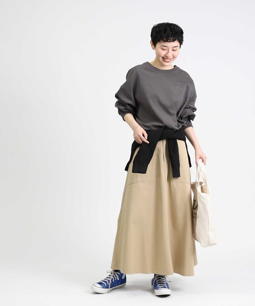 CAMP7（キャンプセブン）の「【CAMP7】イラストプリントロンＴ（Tシャツ/カットソー・レディース・ダークグレー/オフホワイト/イエロー・M/L）」の11枚目の写真